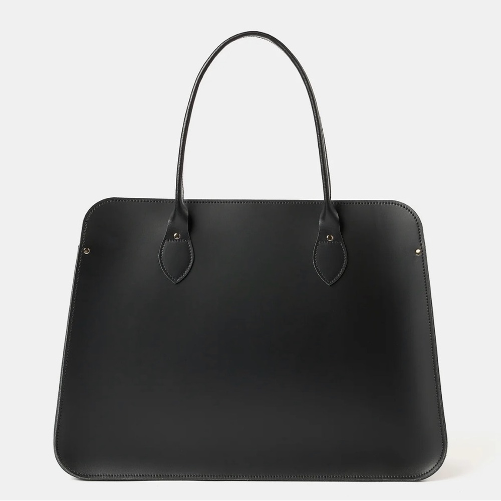 Brand New $295 Cambridge Satchel Work Bag black leather tote